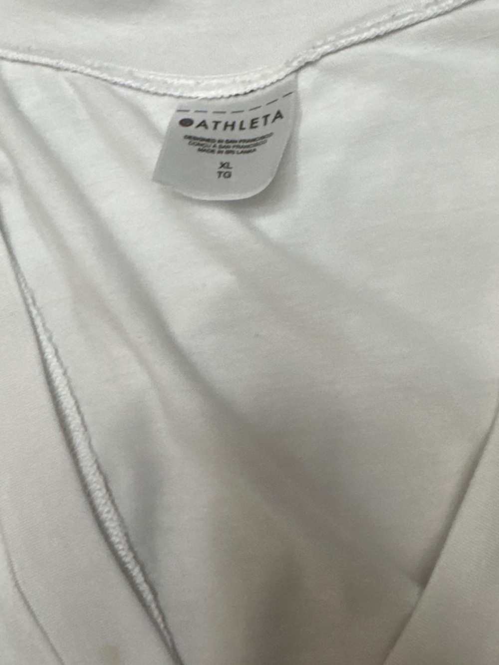 Athleta White V-Neck Layered Tank - Picture 2 of 4
